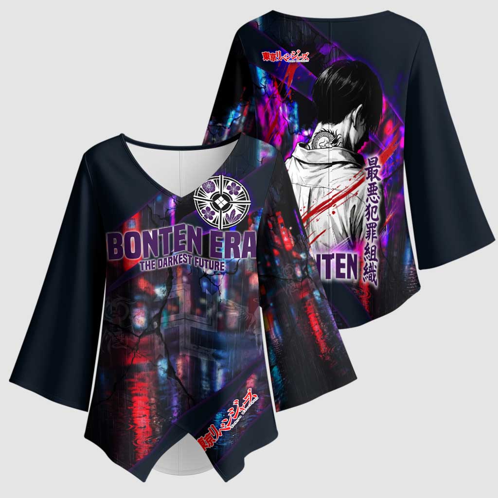 Bonten Era The Darkest Future Kimono Sleeve Blouse Cyberpunk Noir Gang Art Style