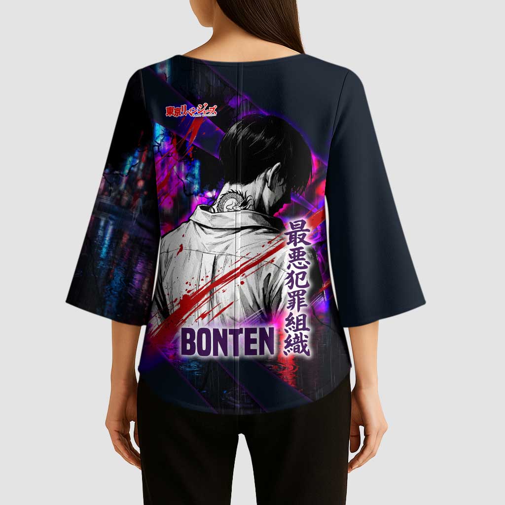Bonten Era The Darkest Future Kimono Sleeve Blouse Cyberpunk Noir Gang Art Style