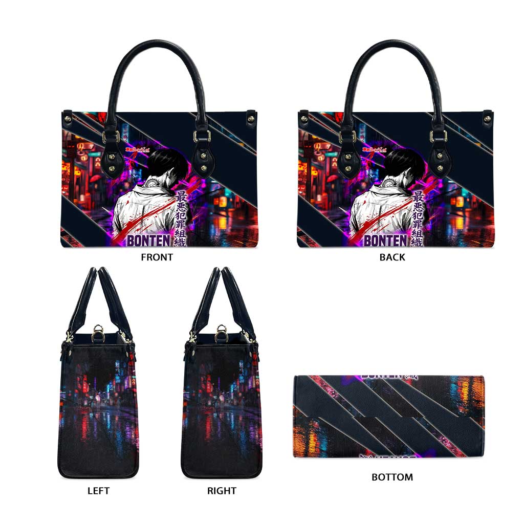 Bonten Era The Darkest Future Leather Bag Cyberpunk Noir Gang Art Style