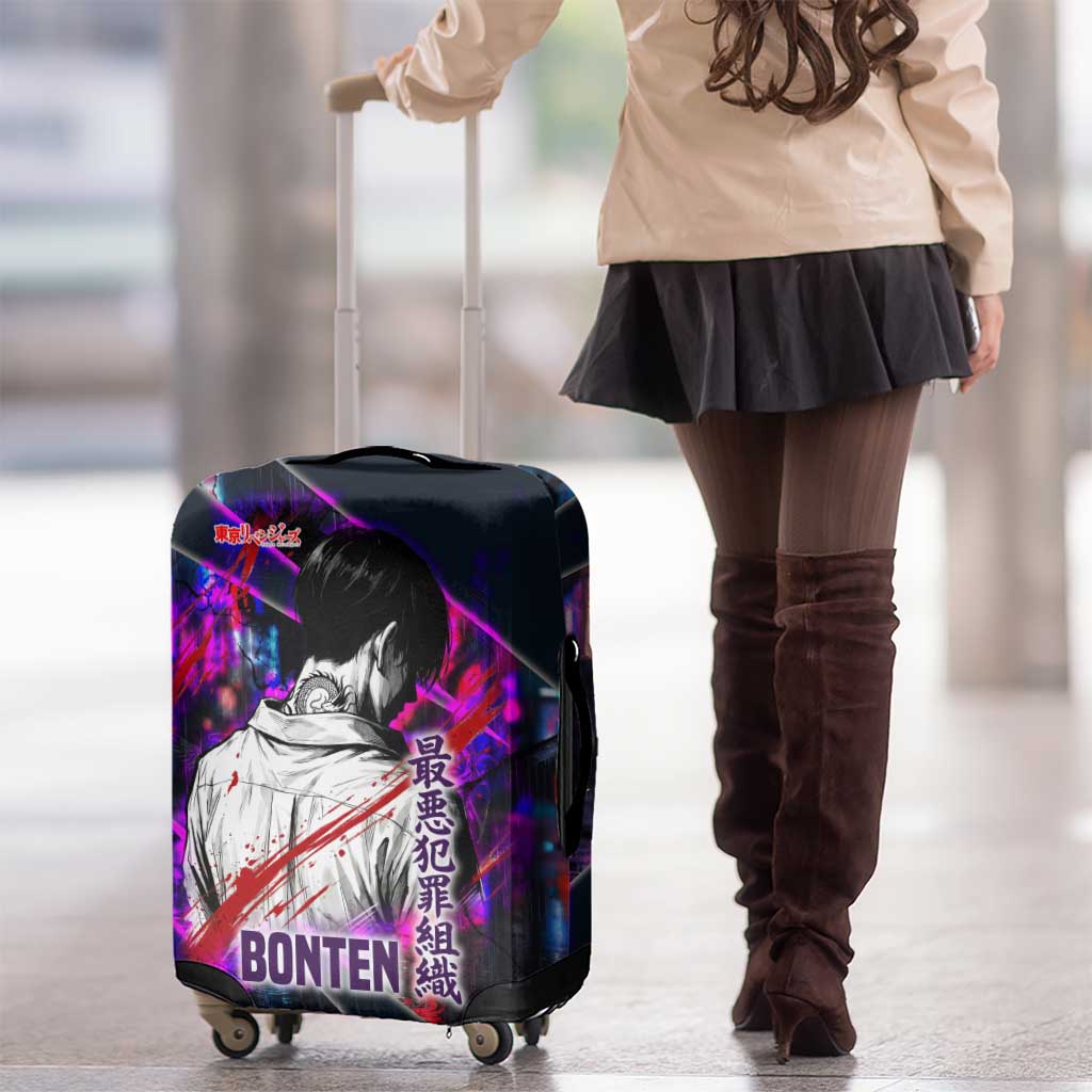 Bonten Era The Darkest Future Luggage Cover Cyberpunk Noir Gang Art Style