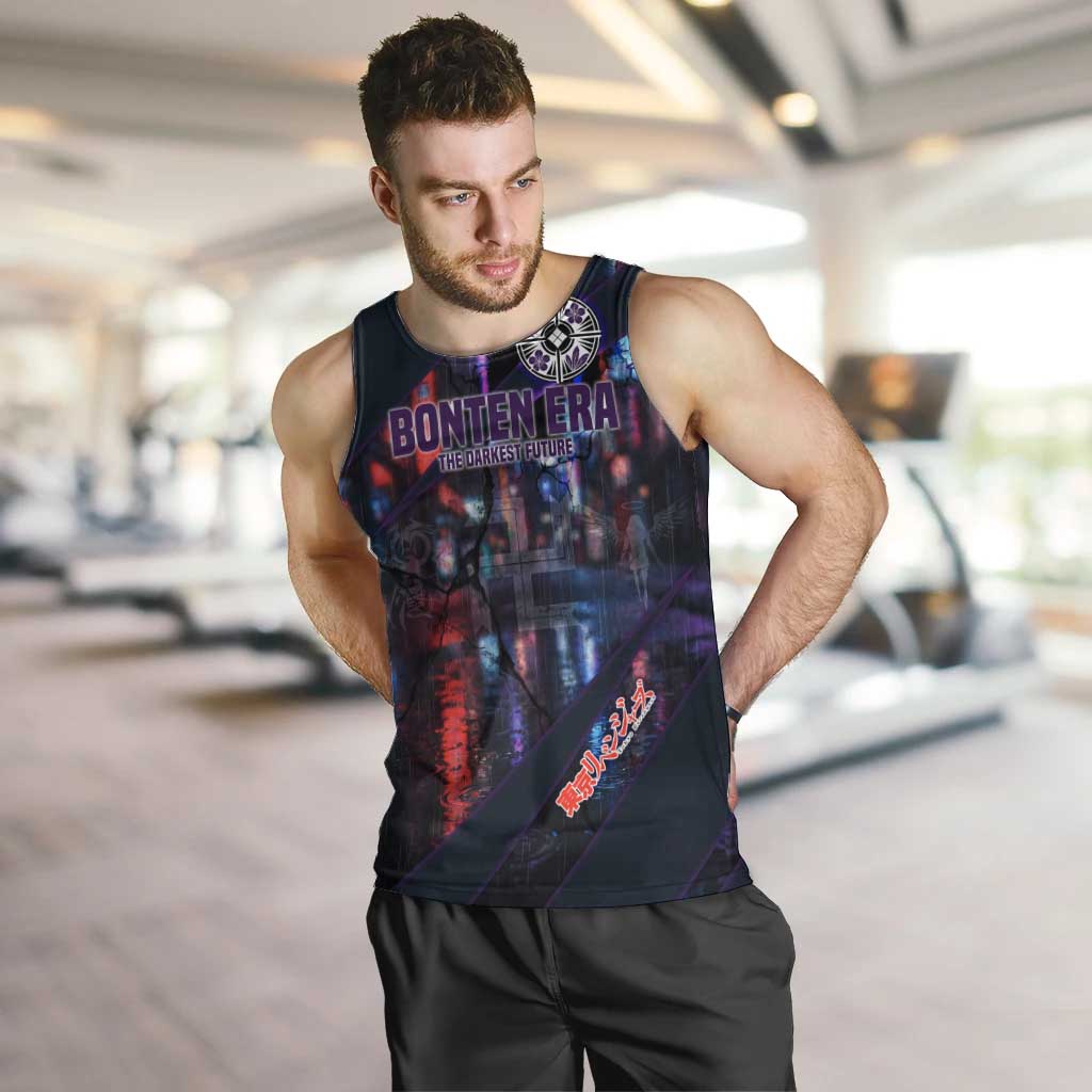Bonten Era The Darkest Future Men Tank Top Cyberpunk Noir Gang Art Style