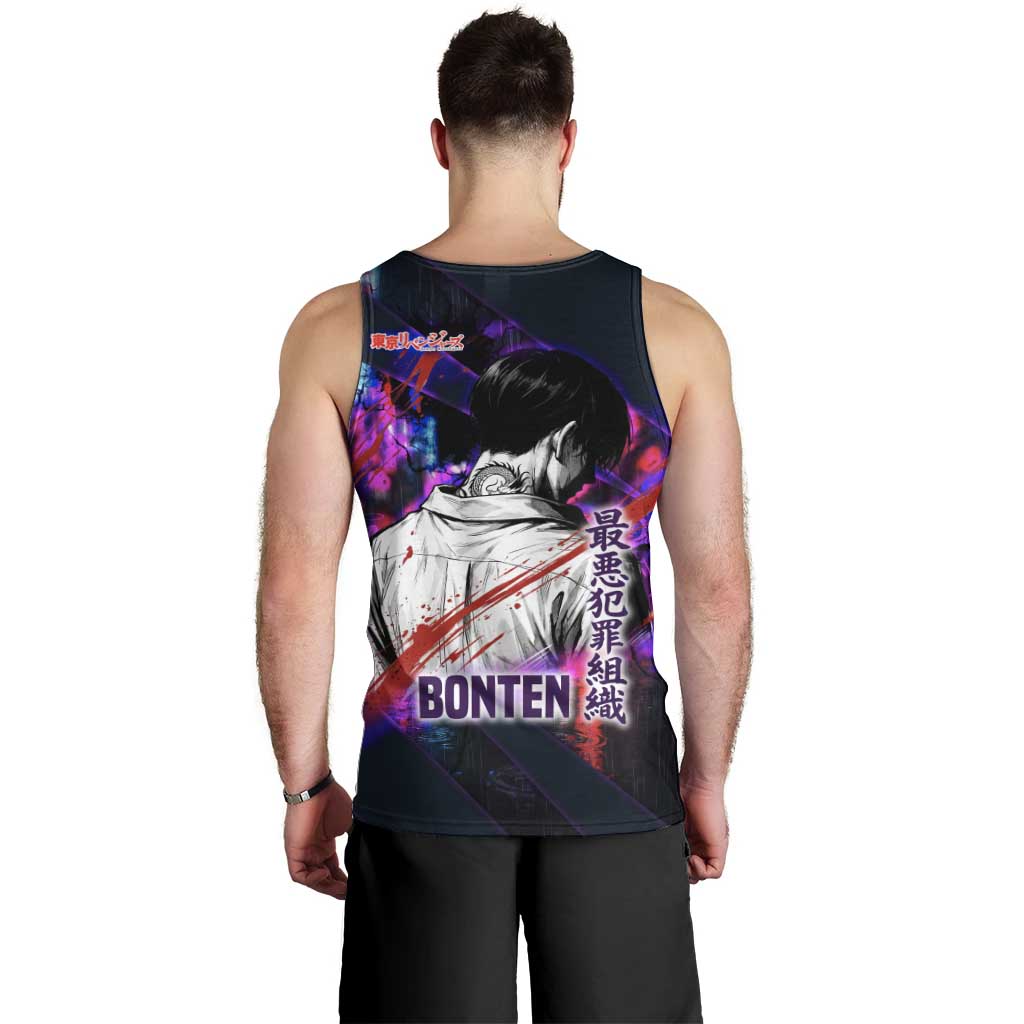 Bonten Era The Darkest Future Men Tank Top Cyberpunk Noir Gang Art Style