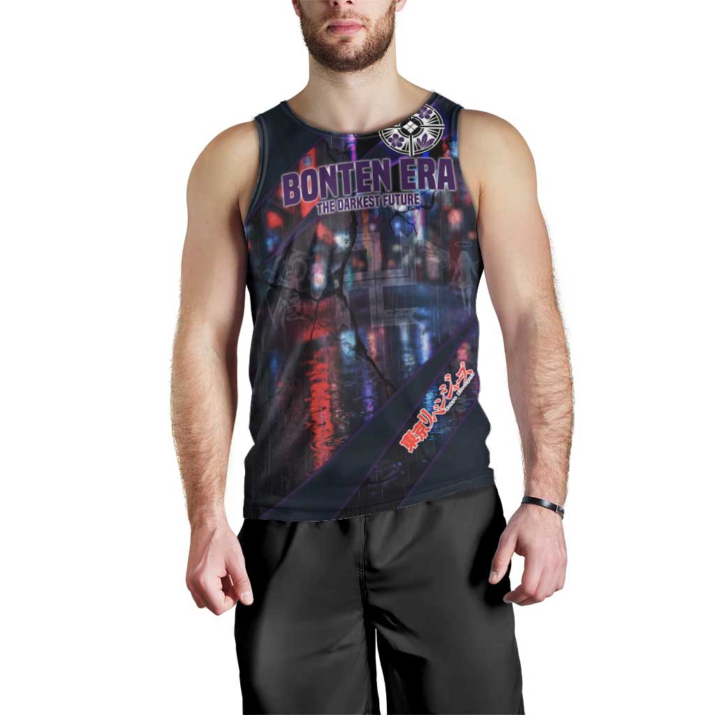 Bonten Era The Darkest Future Men Tank Top Cyberpunk Noir Gang Art Style
