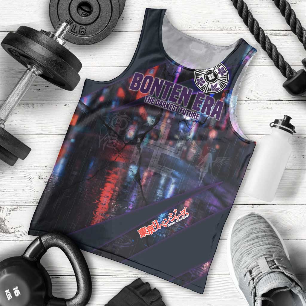 Bonten Era The Darkest Future Men Tank Top Cyberpunk Noir Gang Art Style