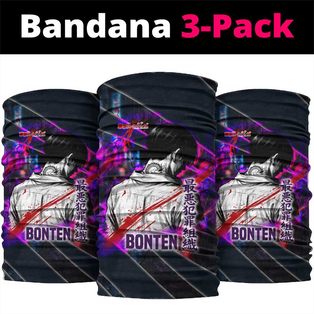 Bonten Era The Darkest Future Neck Gaiter Cyberpunk Noir Gang Art Style