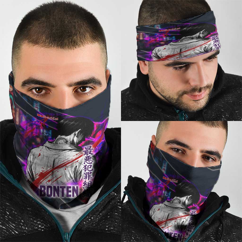 Bonten Era The Darkest Future Neck Gaiter Cyberpunk Noir Gang Art Style