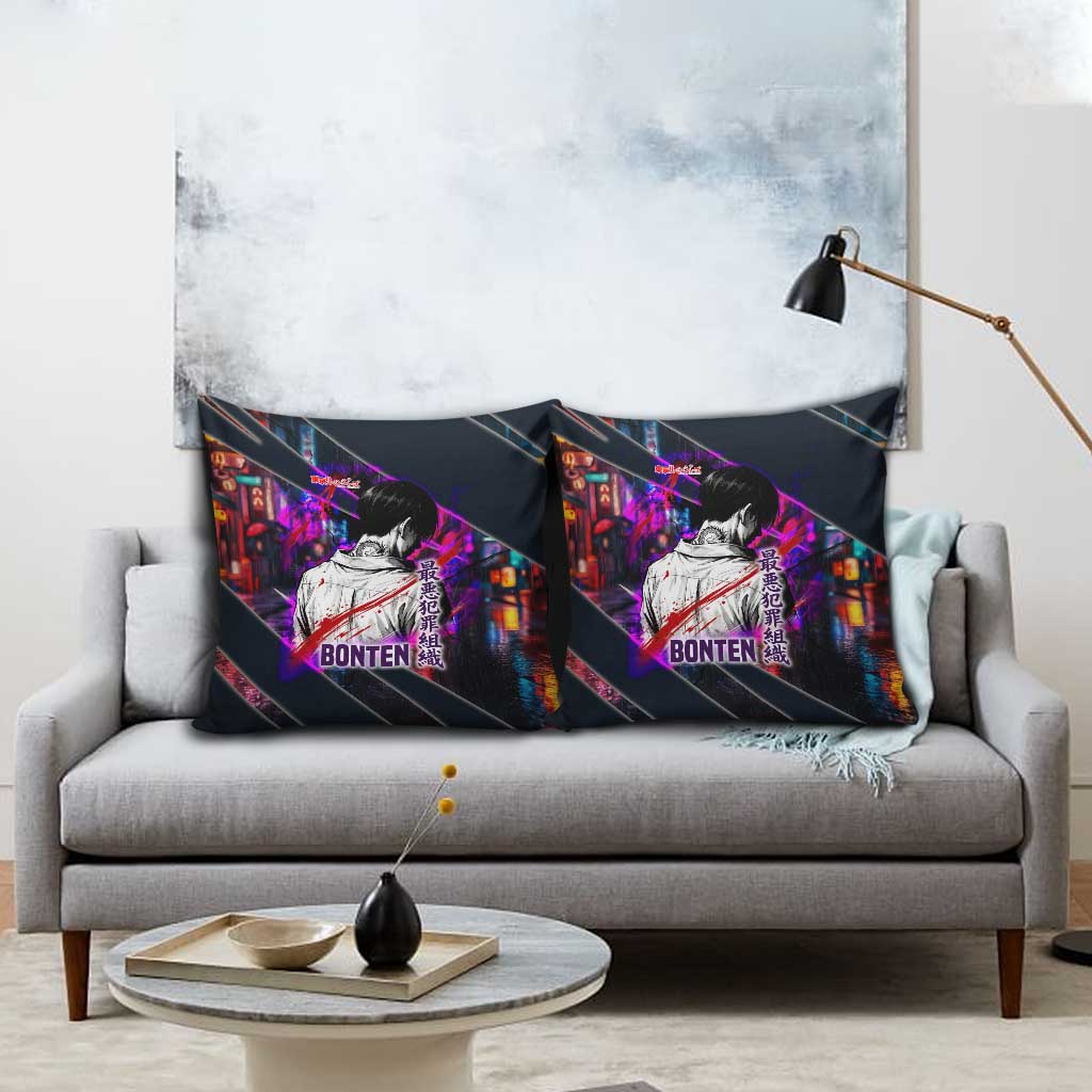 Bonten Era The Darkest Future Pillow Cover Cyberpunk Noir Gang Art Style