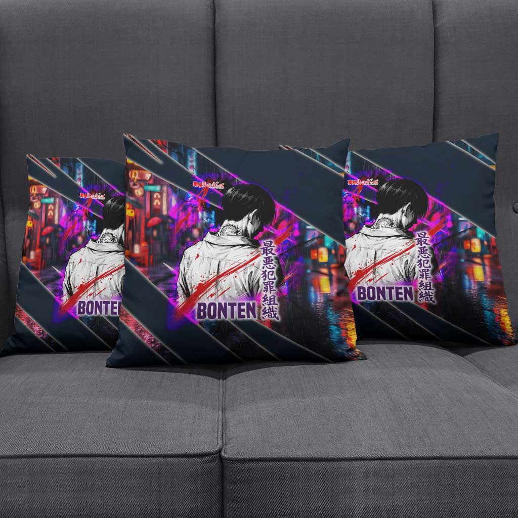 Bonten Era The Darkest Future Pillow Cover Cyberpunk Noir Gang Art Style