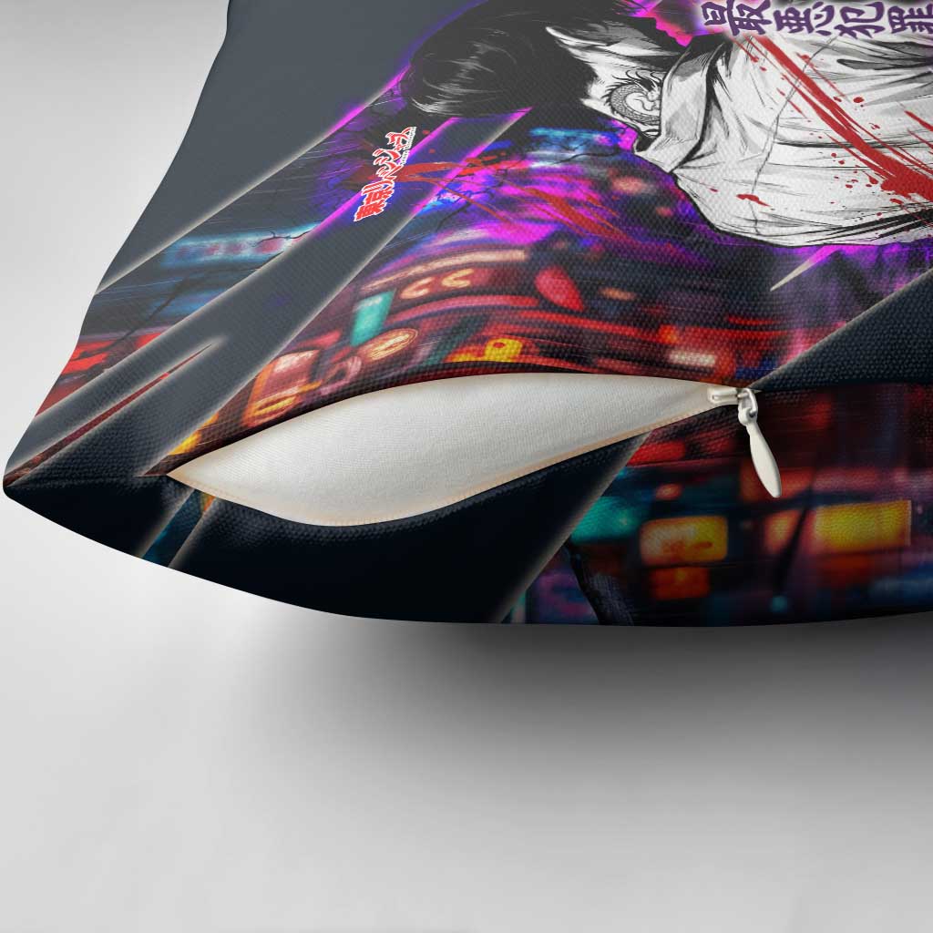 Bonten Era The Darkest Future Pillow Cover Cyberpunk Noir Gang Art Style