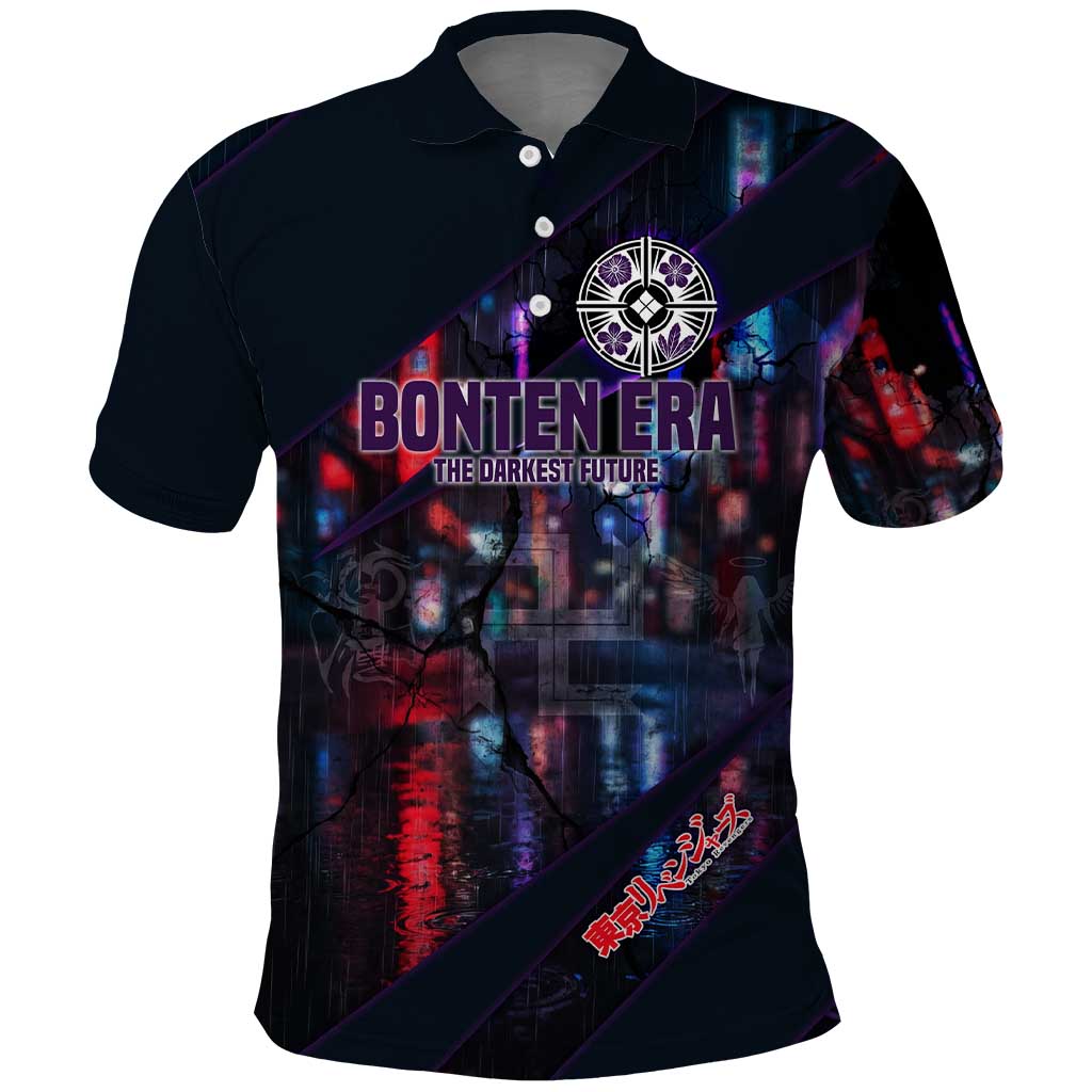 Bonten Era The Darkest Future Polo Shirt Cyberpunk Noir Gang Art Style