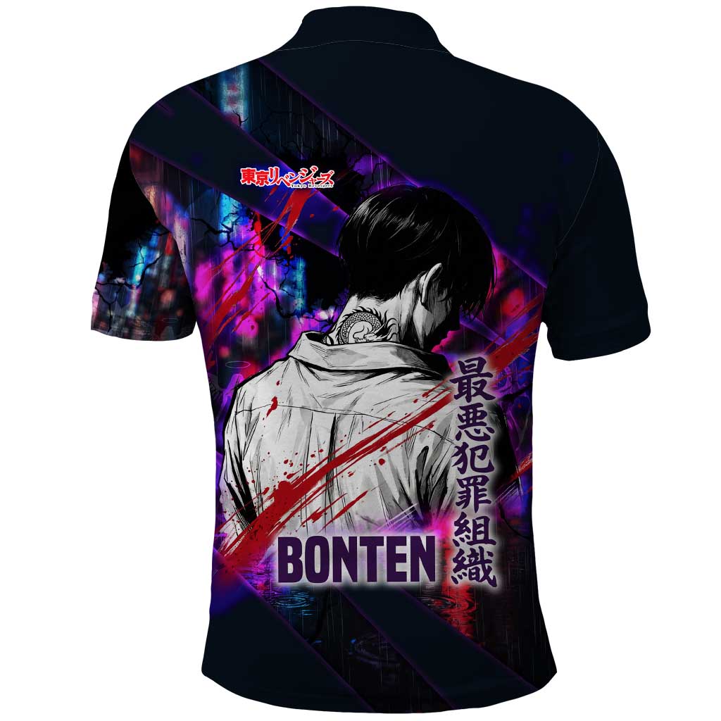 Bonten Era The Darkest Future Polo Shirt Cyberpunk Noir Gang Art Style