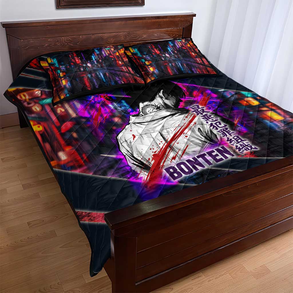 Bonten Era The Darkest Future Quilt Bed Set Cyberpunk Noir Gang Art Style