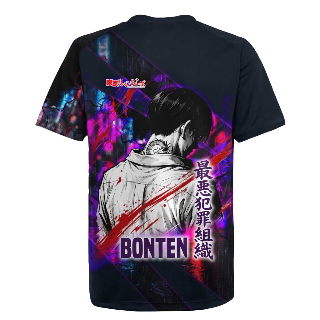 Bonten Era The Darkest Future Rugby Jersey Cyberpunk Noir Gang Art Style