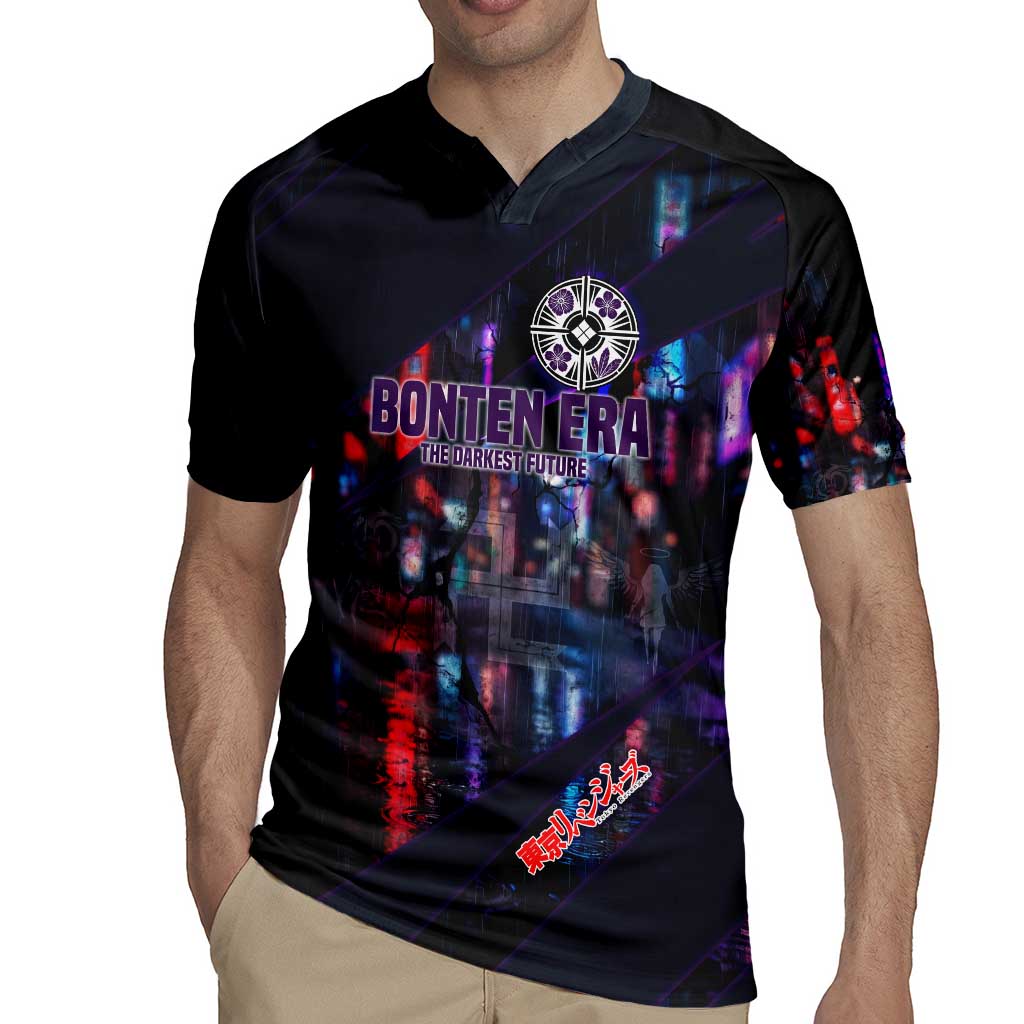 Bonten Era The Darkest Future Rugby Jersey Cyberpunk Noir Gang Art Style