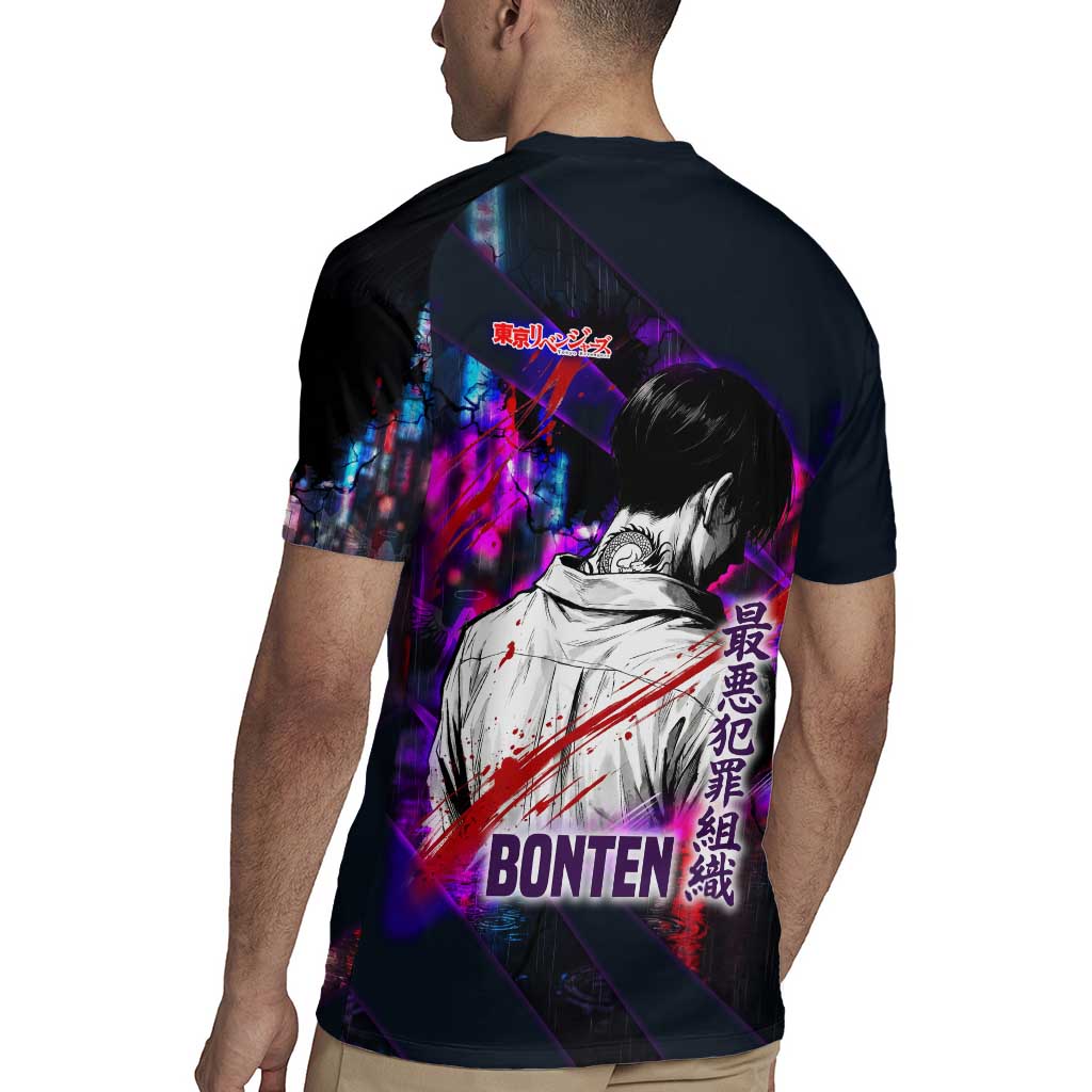 Bonten Era The Darkest Future Rugby Jersey Cyberpunk Noir Gang Art Style