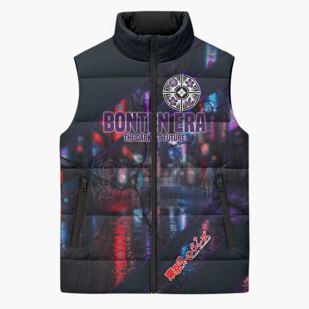 Bonten Era The Darkest Future Sleeveless Puffer Jacket Cyberpunk Noir Gang Art Style
