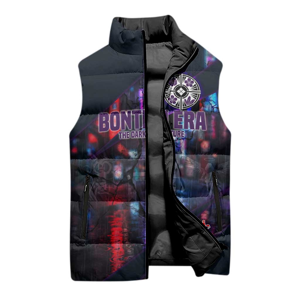 Bonten Era The Darkest Future Sleeveless Puffer Jacket Cyberpunk Noir Gang Art Style