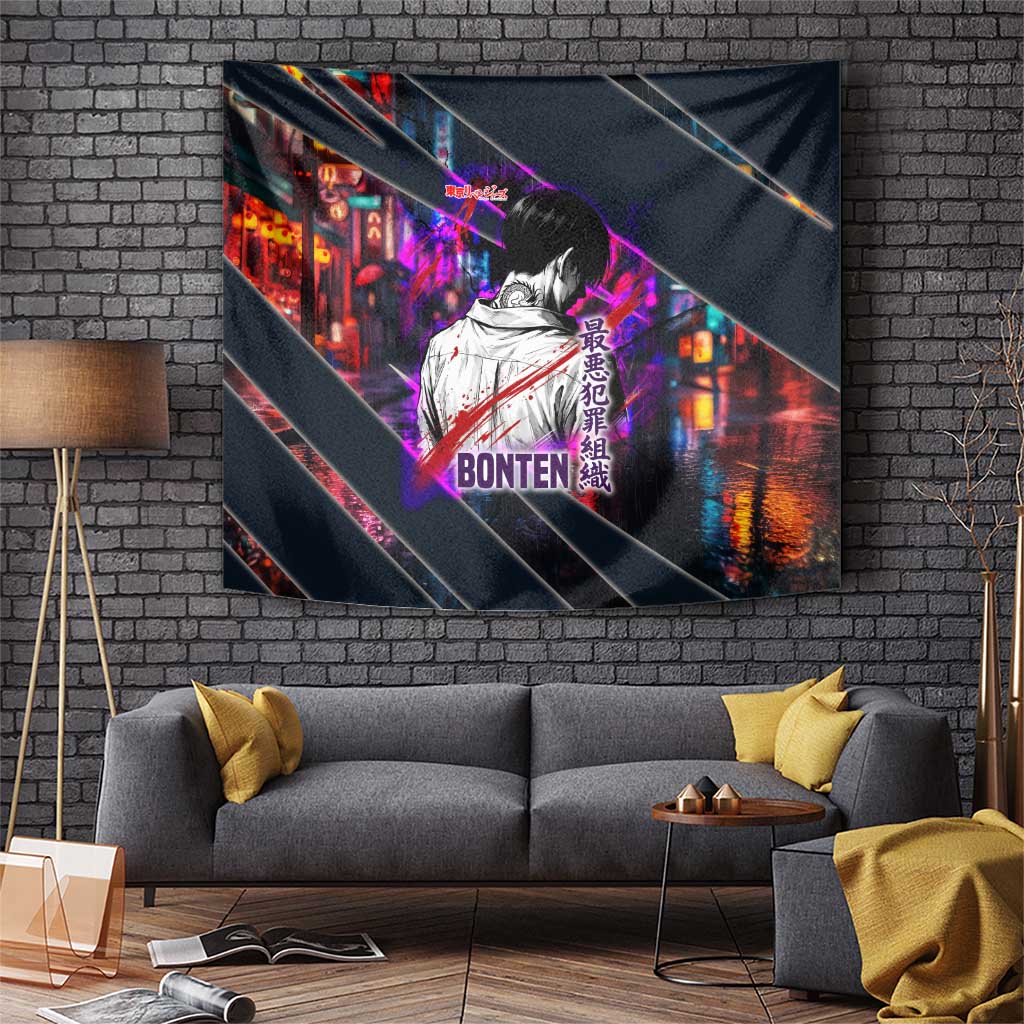 Bonten Era The Darkest Future Tapestry Cyberpunk Noir Gang Art Style