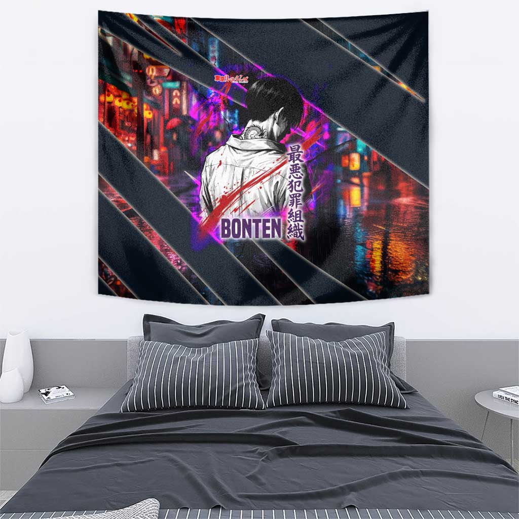 Bonten Era The Darkest Future Tapestry Cyberpunk Noir Gang Art Style
