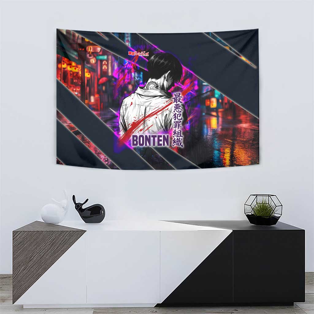 Bonten Era The Darkest Future Tapestry Cyberpunk Noir Gang Art Style