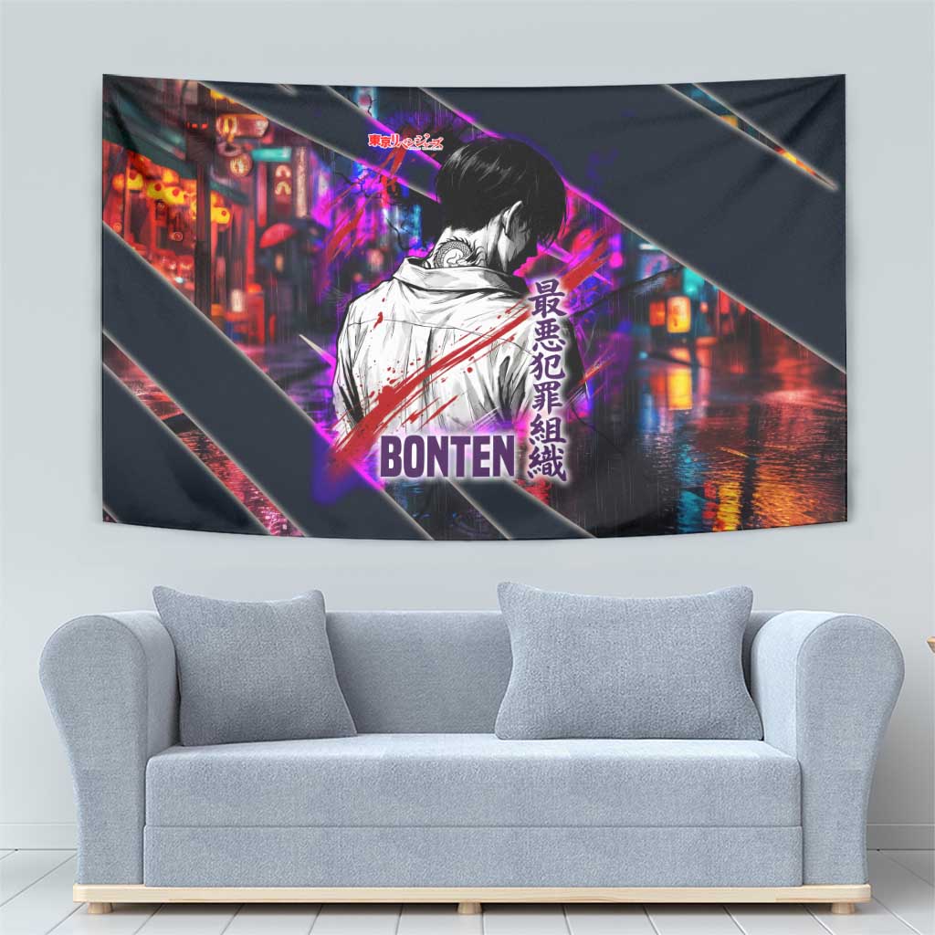 Bonten Era The Darkest Future Tapestry Cyberpunk Noir Gang Art Style