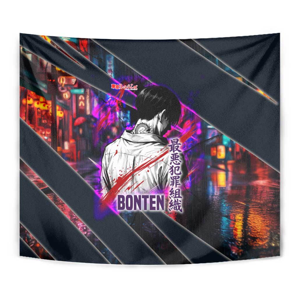 Bonten Era The Darkest Future Tapestry Cyberpunk Noir Gang Art Style