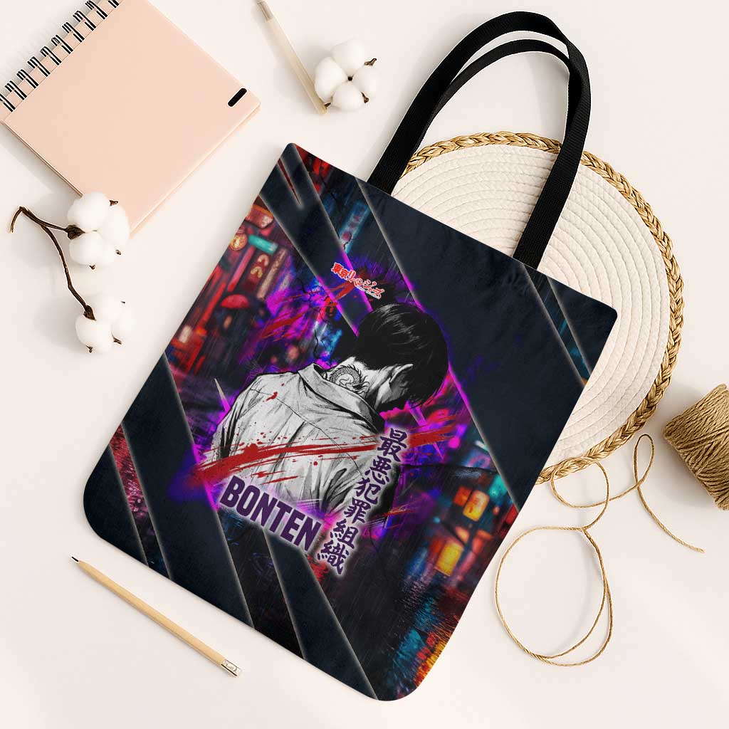 Bonten Era The Darkest Future Tote Bag Cyberpunk Noir Gang Art Style