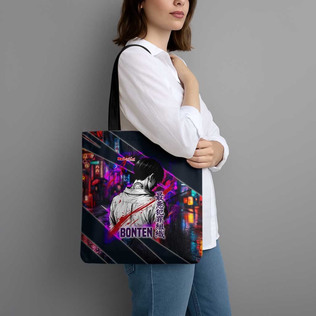 Bonten Era The Darkest Future Tote Bag Cyberpunk Noir Gang Art Style