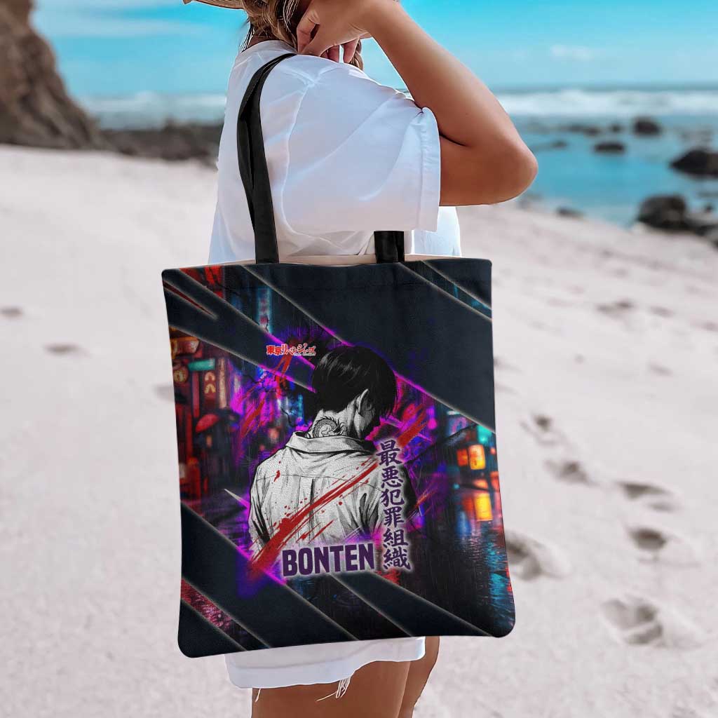 Bonten Era The Darkest Future Tote Bag Cyberpunk Noir Gang Art Style