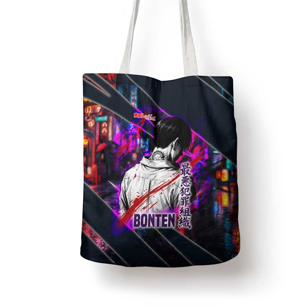 Bonten Era The Darkest Future Tote Bag Cyberpunk Noir Gang Art Style