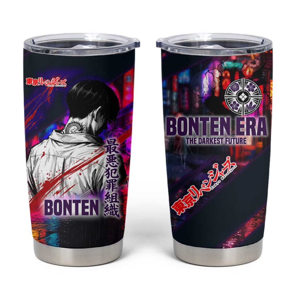 Bonten Era The Darkest Future Tumbler Cup Cyberpunk Noir Gang Art Style