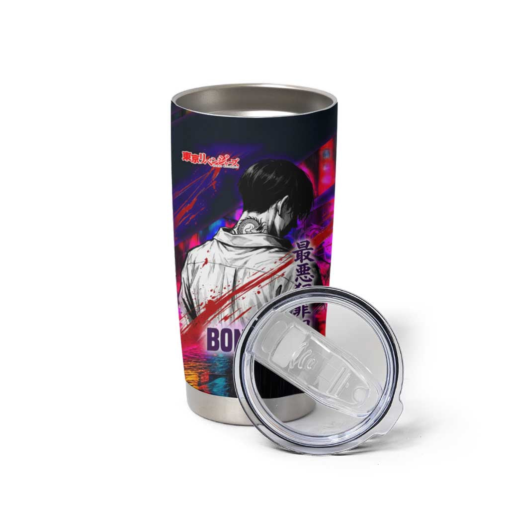Bonten Era The Darkest Future Tumbler Cup Cyberpunk Noir Gang Art Style