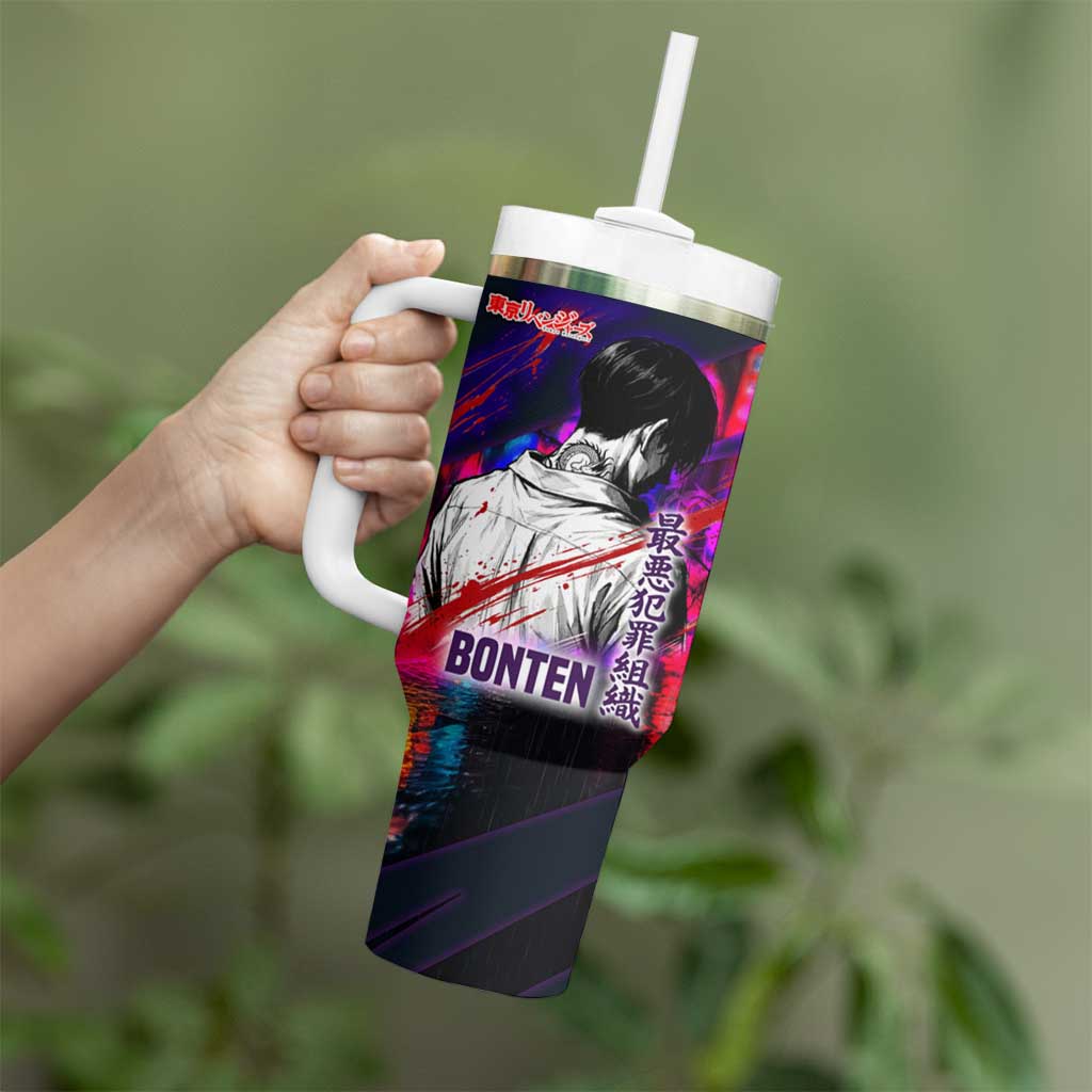 Bonten Era The Darkest Future Tumbler With Handle Cyberpunk Noir Gang Art Style