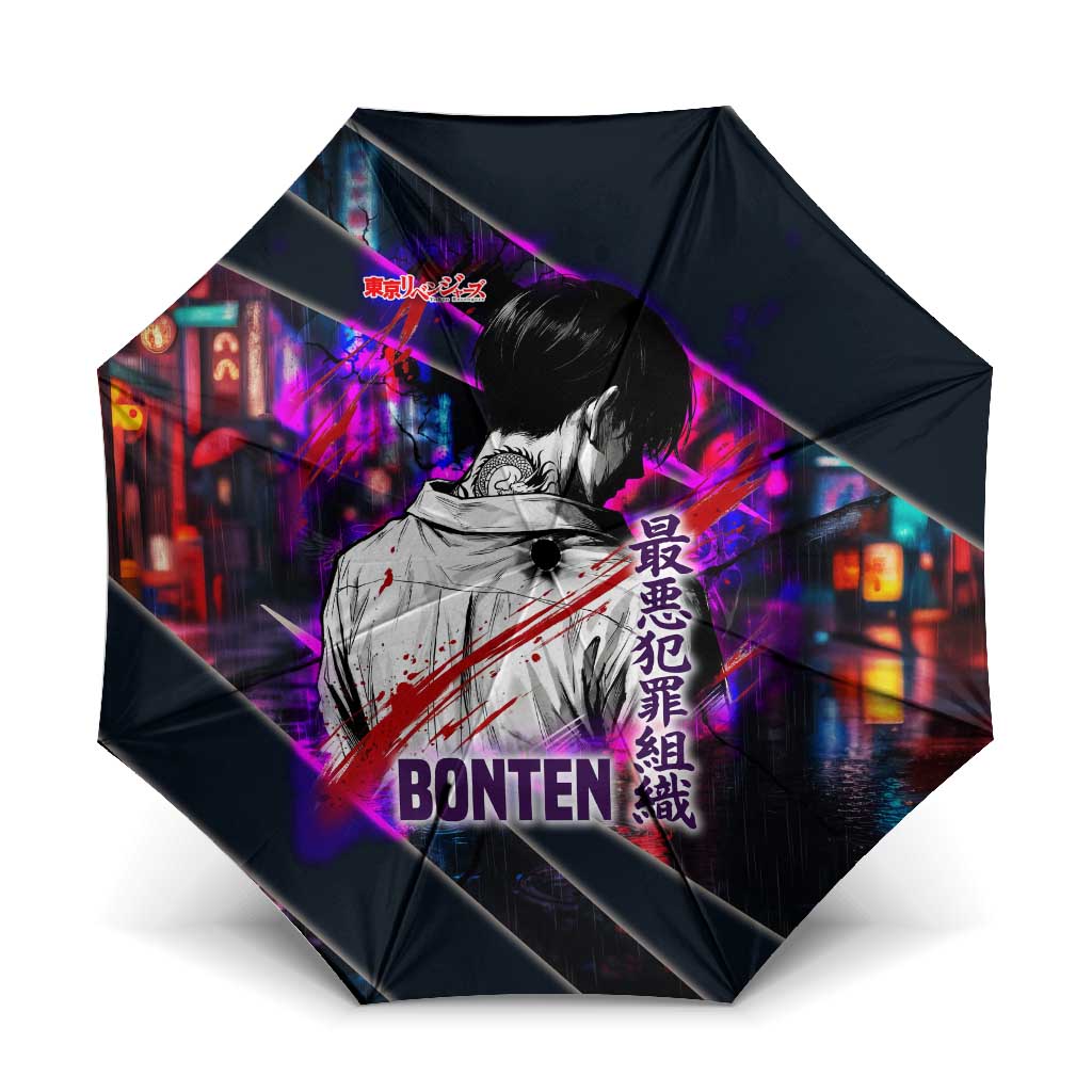 Bonten Era The Darkest Future Umbrella Cyberpunk Noir Gang Art Style