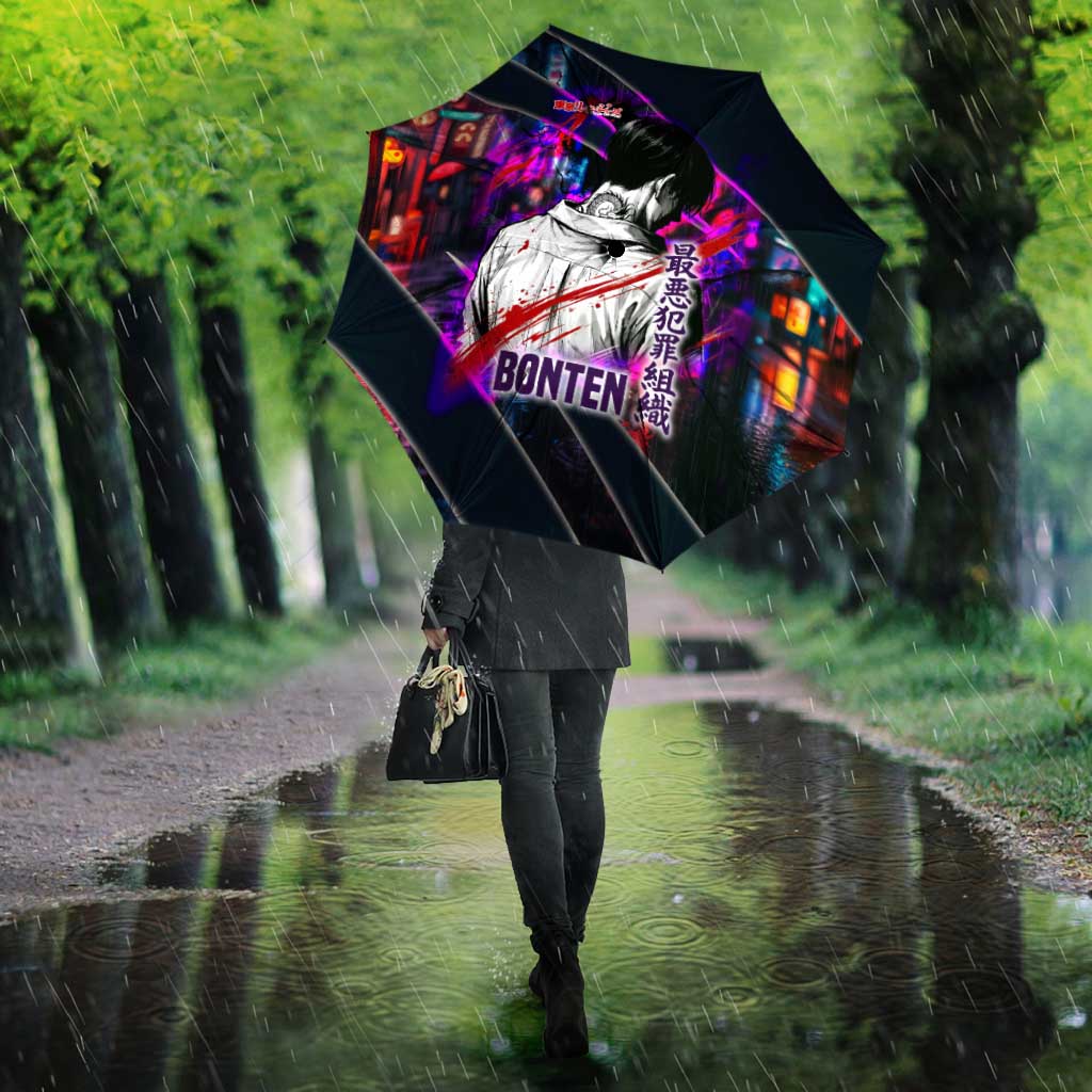 Bonten Era The Darkest Future Umbrella Cyberpunk Noir Gang Art Style