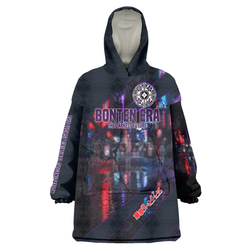 Bonten Era The Darkest Future Wearable Blanket Hoodie Cyberpunk Noir Gang Art Style