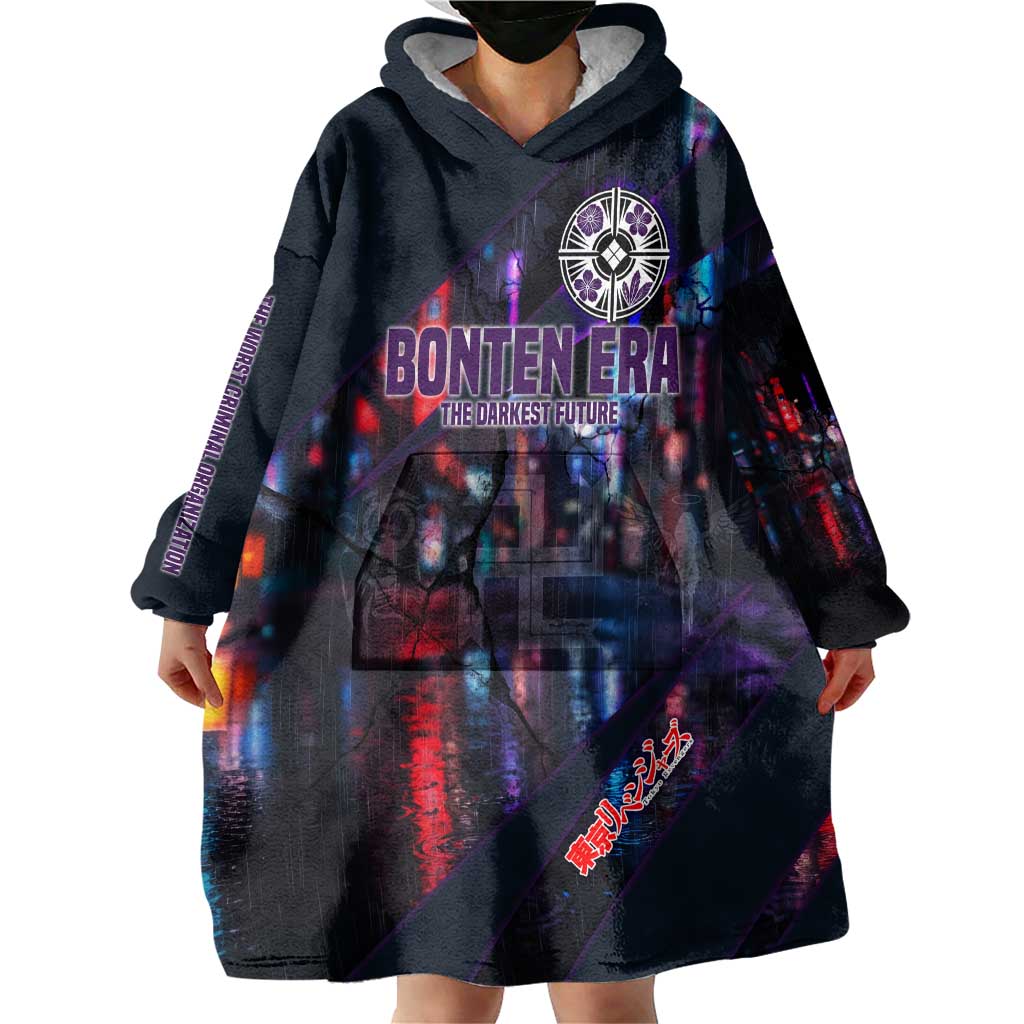Bonten Era The Darkest Future Wearable Blanket Hoodie Cyberpunk Noir Gang Art Style
