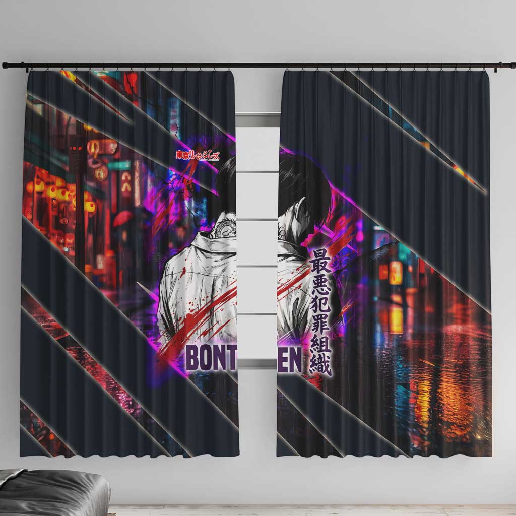 Bonten Era The Darkest Future Window Curtain Cyberpunk Noir Gang Art Style