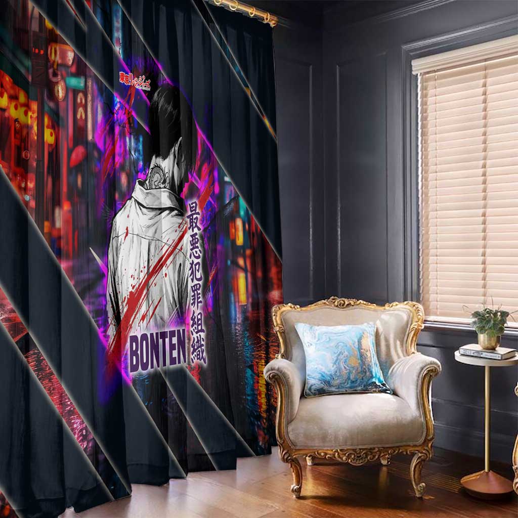 Bonten Era The Darkest Future Window Curtain Cyberpunk Noir Gang Art Style