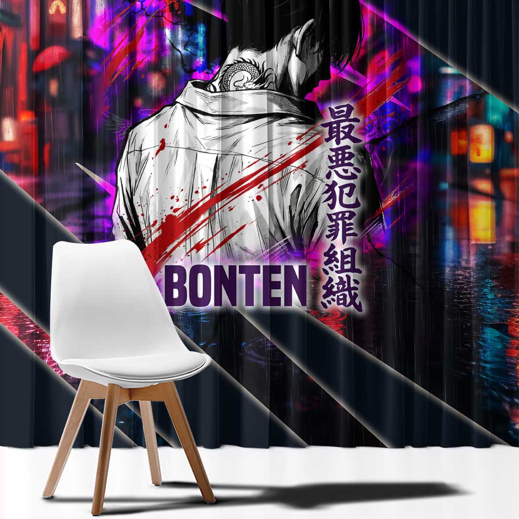 Bonten Era The Darkest Future Window Curtain Cyberpunk Noir Gang Art Style