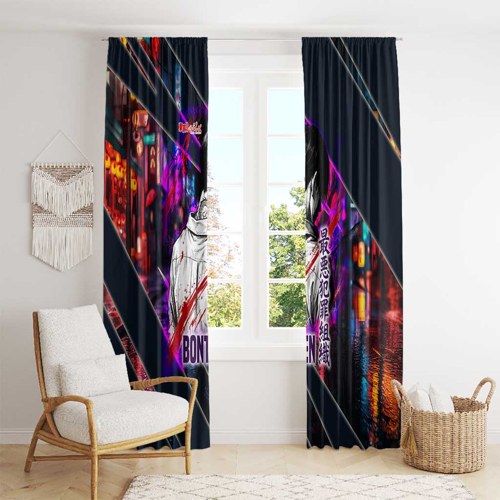 Bonten Era The Darkest Future Window Curtain Cyberpunk Noir Gang Art Style