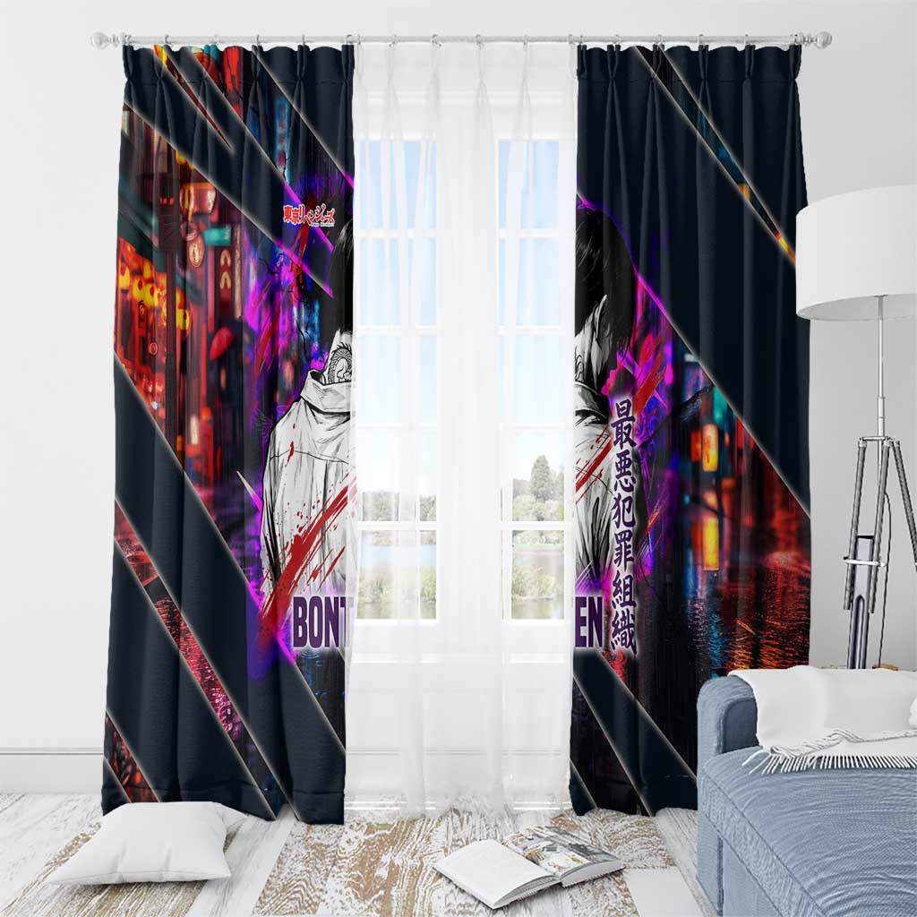 Bonten Era The Darkest Future Window Curtain Cyberpunk Noir Gang Art Style