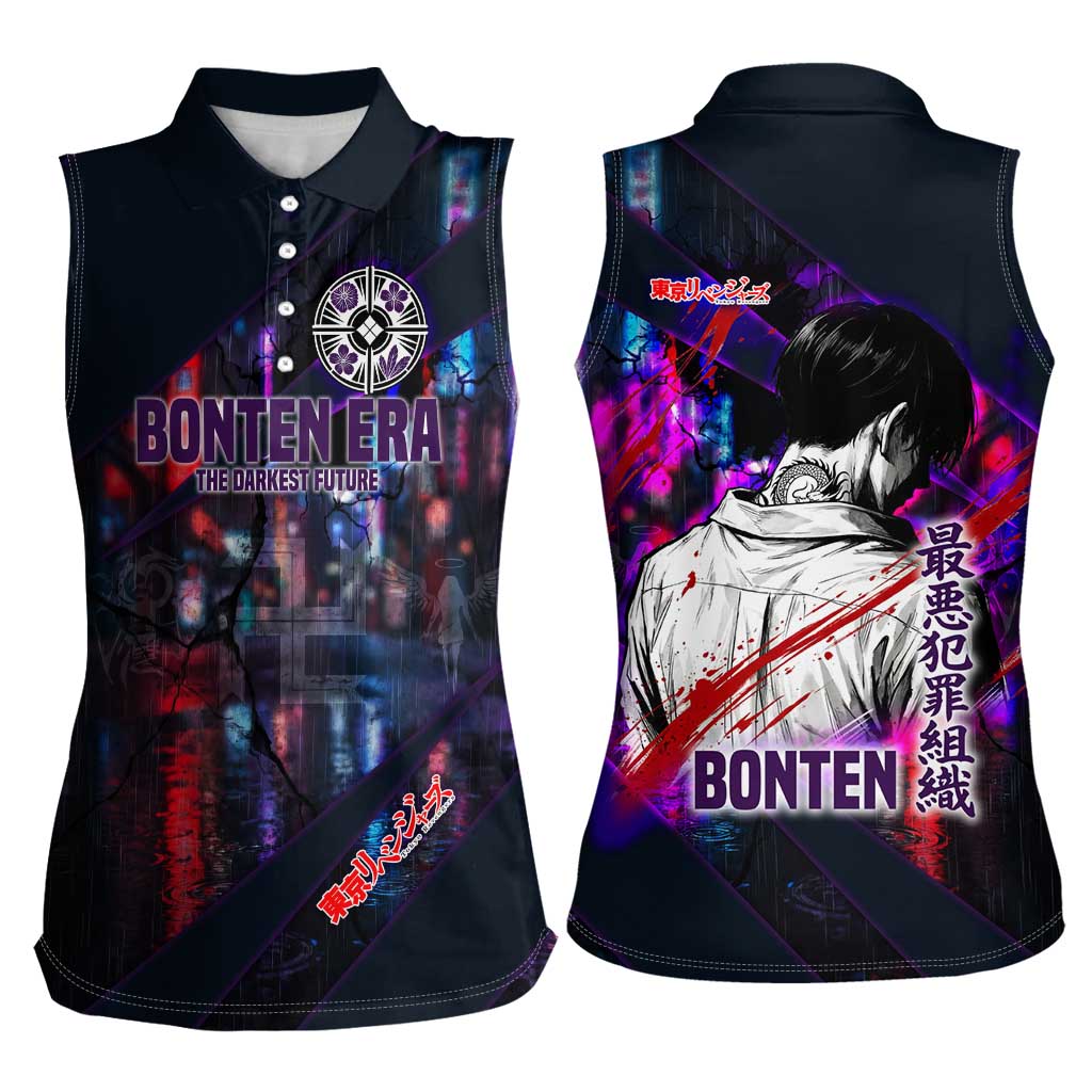 Bonten Era The Darkest Future Women Sleeveless Polo Shirt Cyberpunk Noir Gang Art Style