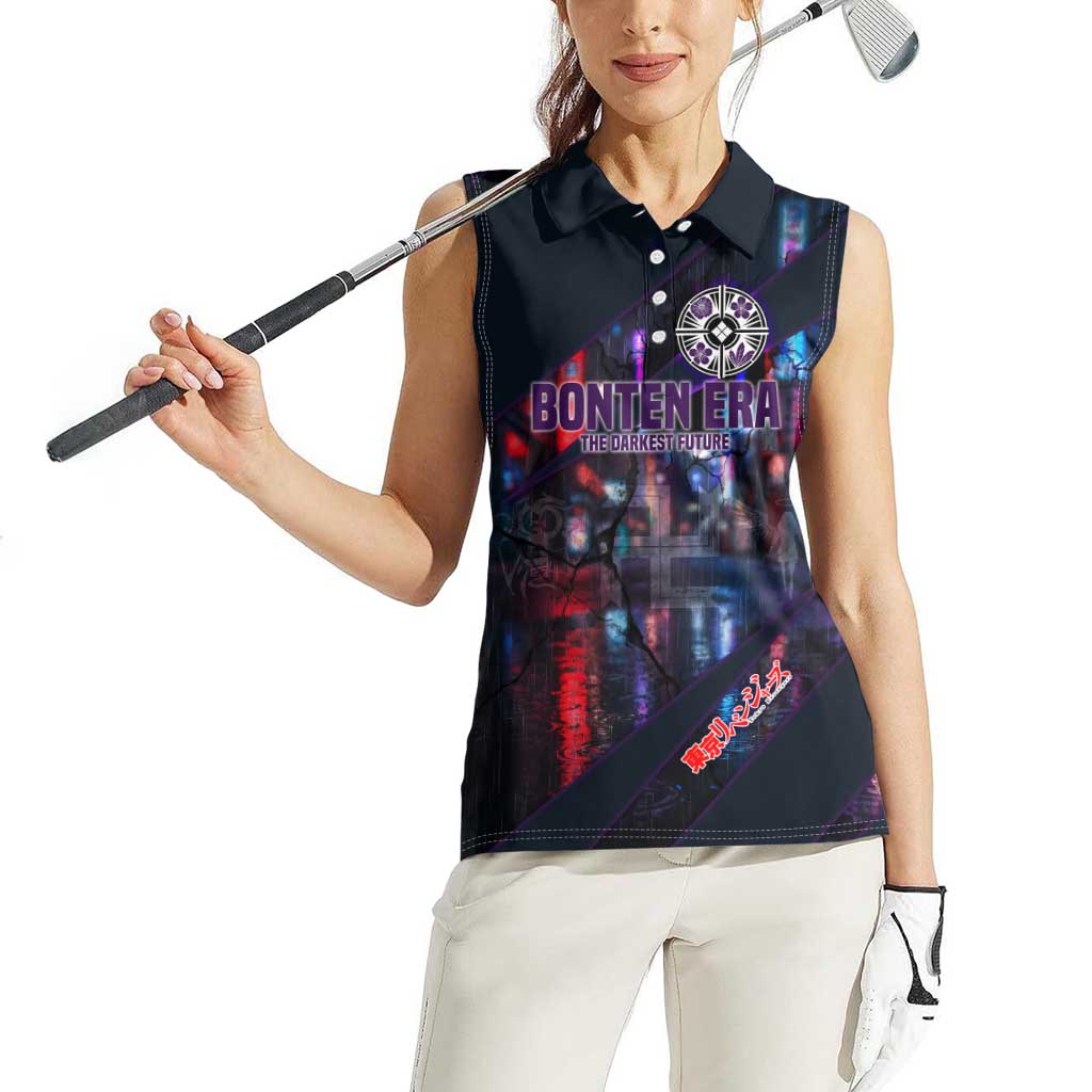 Bonten Era The Darkest Future Women Sleeveless Polo Shirt Cyberpunk Noir Gang Art Style