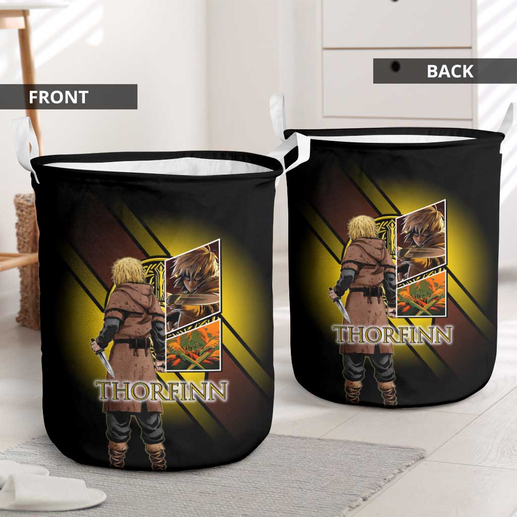 Thorfinn Norse Avenger Laundry Basket Viking Manga Illustration Style