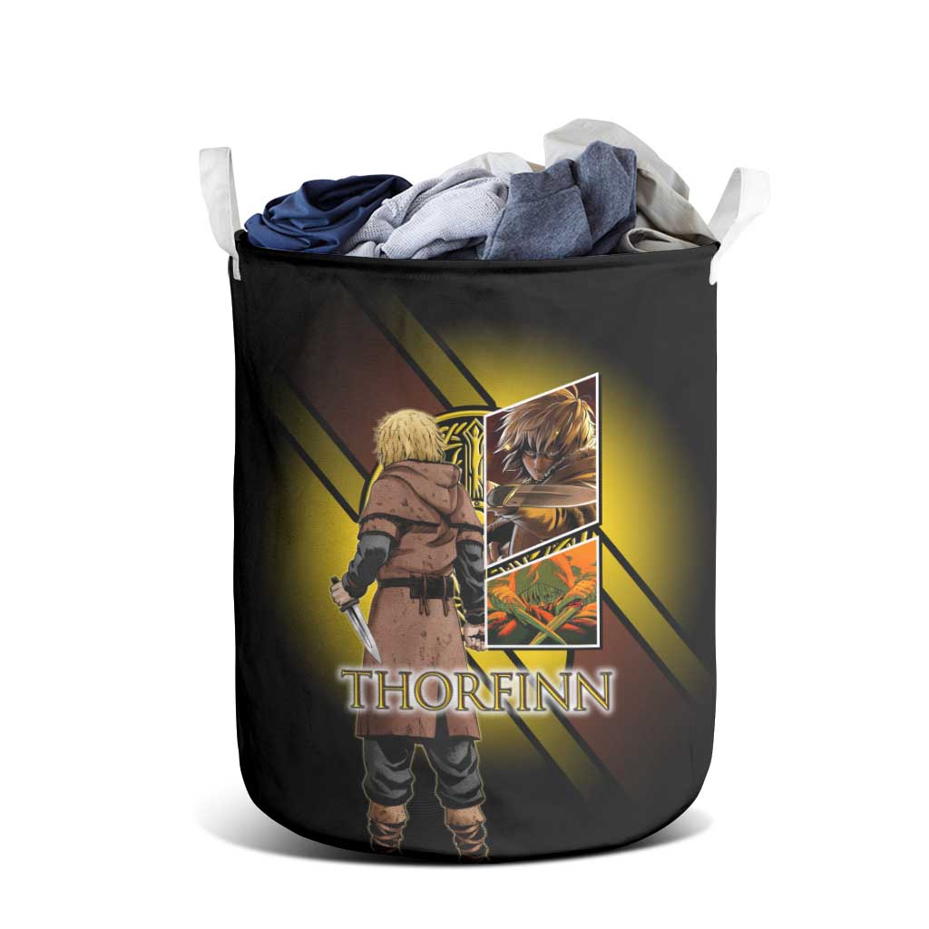 Thorfinn Norse Avenger Laundry Basket Viking Manga Illustration Style