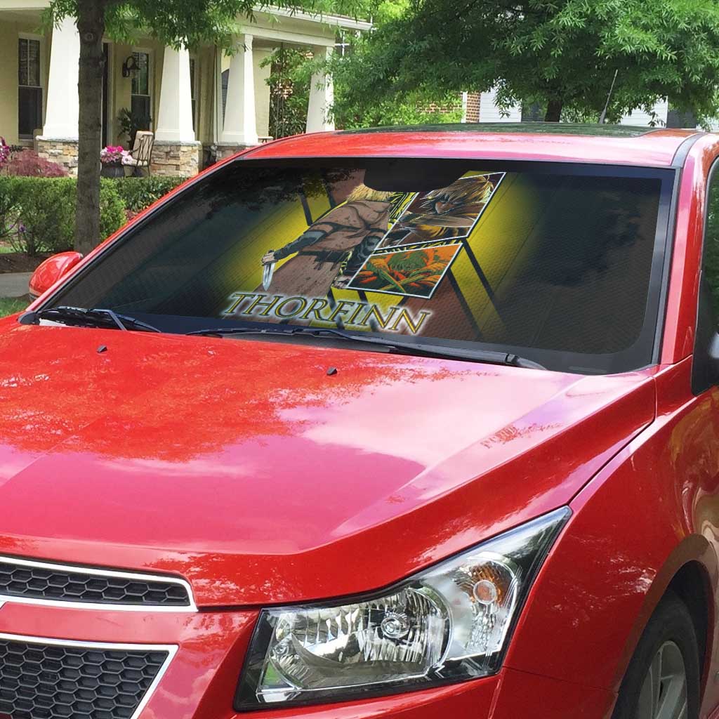 Thorfinn Norse Avenger Auto Sun Shade Viking Manga Illustration Style