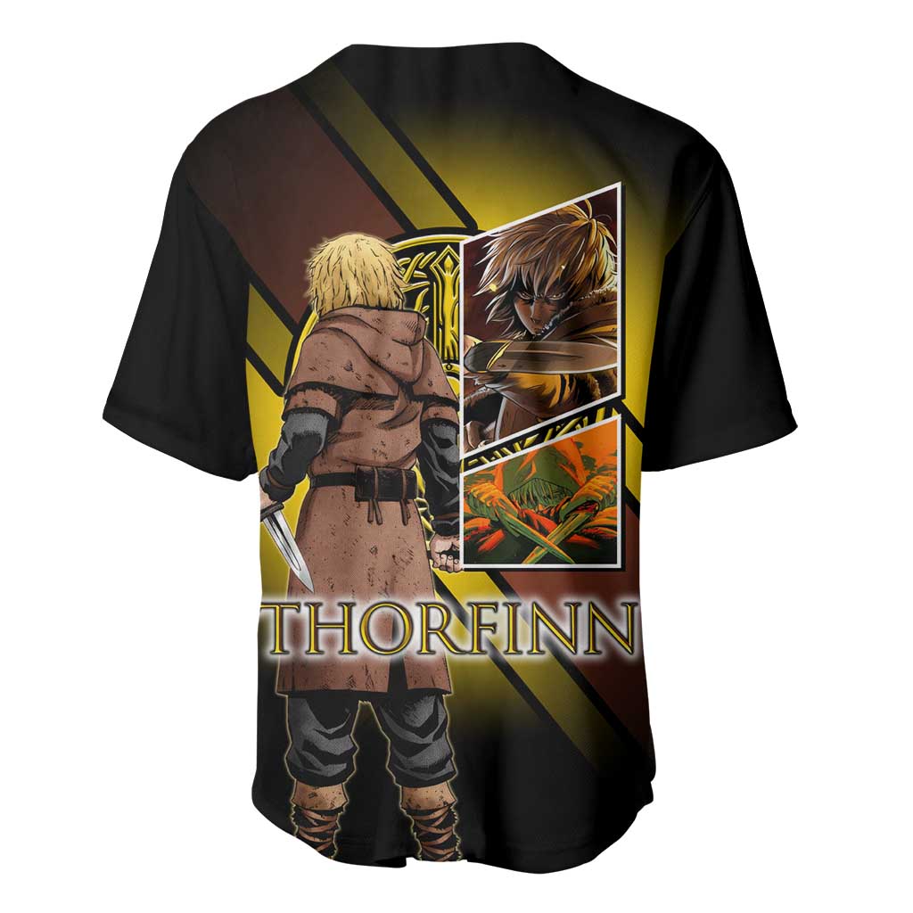 Thorfinn Norse Avenger Baseball Jersey Viking Manga Illustration Style