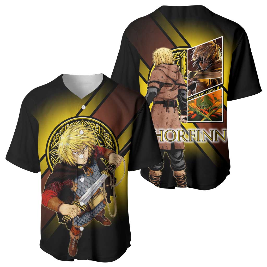 Thorfinn Norse Avenger Baseball Jersey Viking Manga Illustration Style