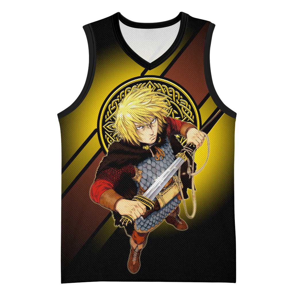 Thorfinn Norse Avenger Basketball Jersey Viking Manga Illustration Style